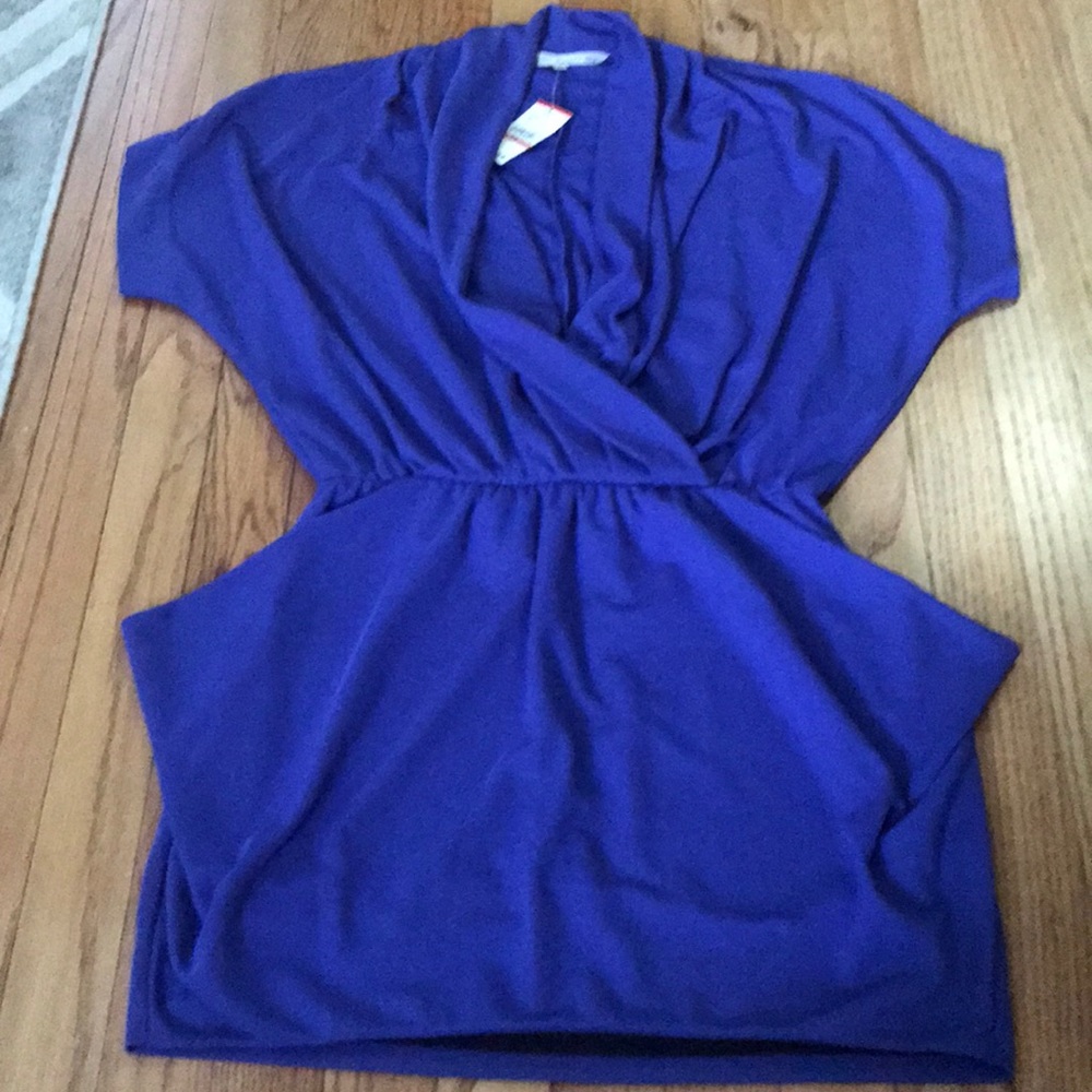 Rachel Roy Ultra Violet Mini Drape Dress-XA